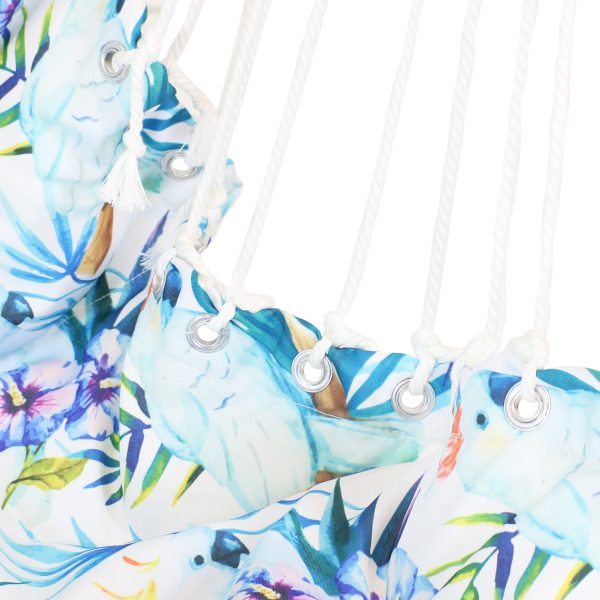 Padded Hanging Hammock Chair Swing - Parrot Print - Image 9