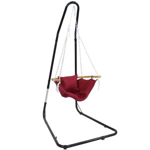 Audrey Hammock Chair and Stand with Cushion and Armrest