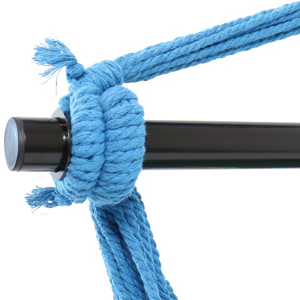 Hanging Rope Hammock Chair Swing with Collapsible Spreader Bar - Image 3