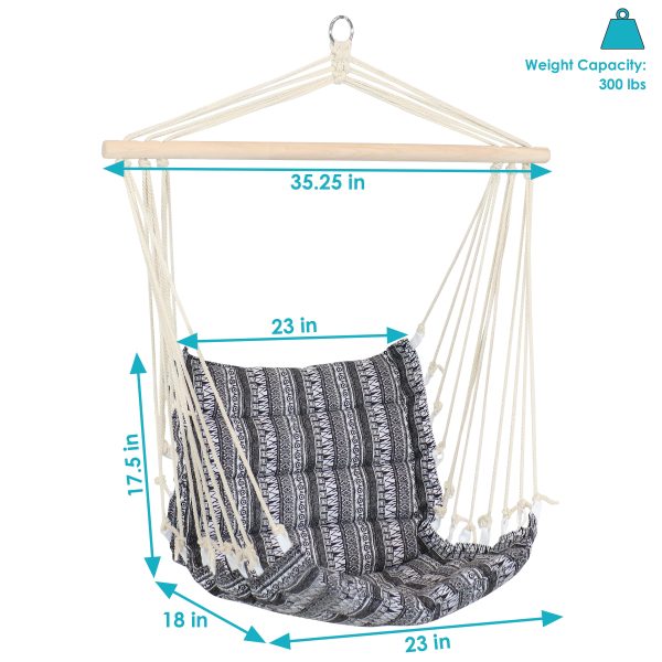 Outdoor Padded Polycotton Hammock Chair - Image 3