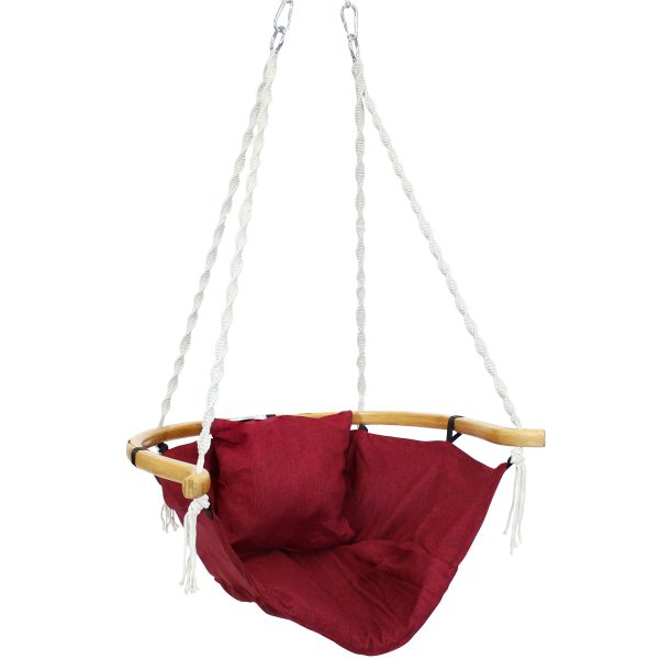 Audrey Hammock Chair and Stand with Cushion and Armrest - Image 5