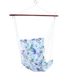 Padded Hanging Hammock Chair Swing - Parrot Print