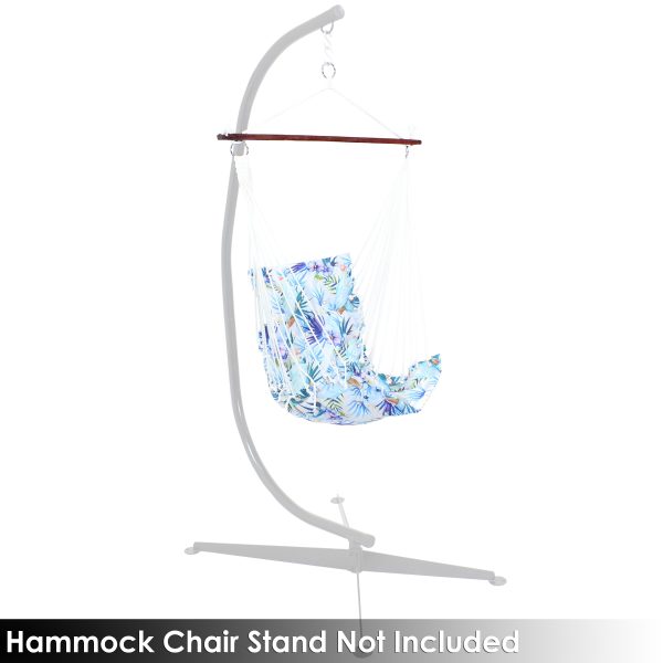 Padded Hanging Hammock Chair Swing - Parrot Print - Image 8