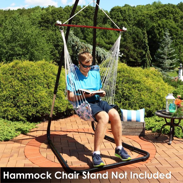Padded Hanging Hammock Chair Swing - Parrot Print - Image 6