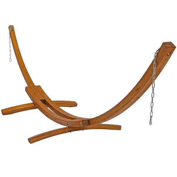 Solid Wooden Curved Arc Hammock Stand - Image 5
