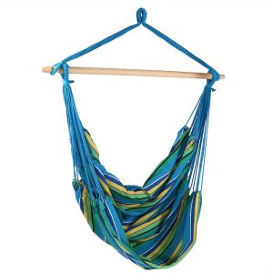 Extra Large Outdoor Hanging Rope Hammock Chair Swing - Ocean Breeze