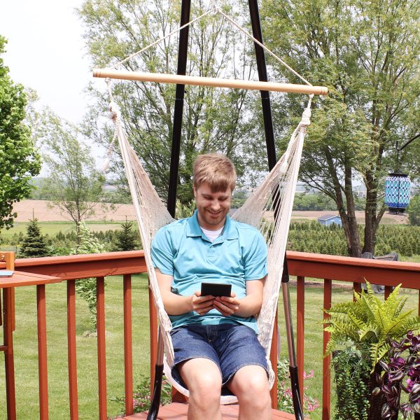 Outdoor Mayan Hanging Hammock Chair - Natural - Image 3