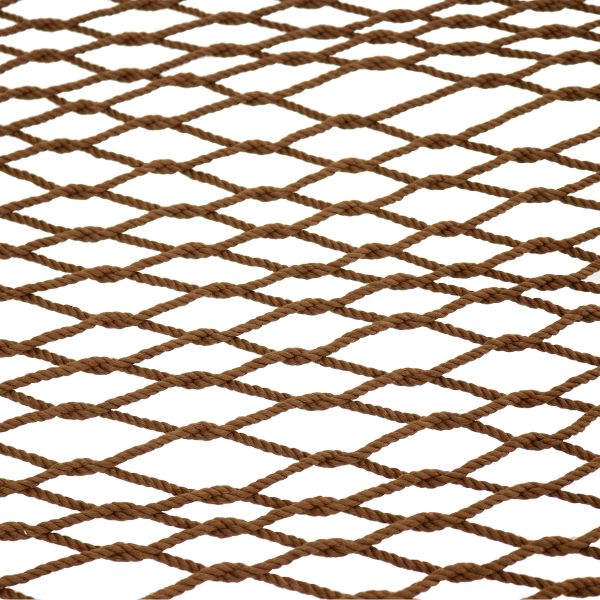 2-Person Polyester Rope Hammock with 15' Stand - Brown - Image 7