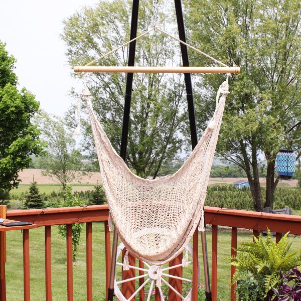 Outdoor Mayan Hanging Hammock Chair - Natural